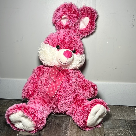 Homerbest Other - Homerbest Large Pink and White Shaggy Bunny  Very Clean